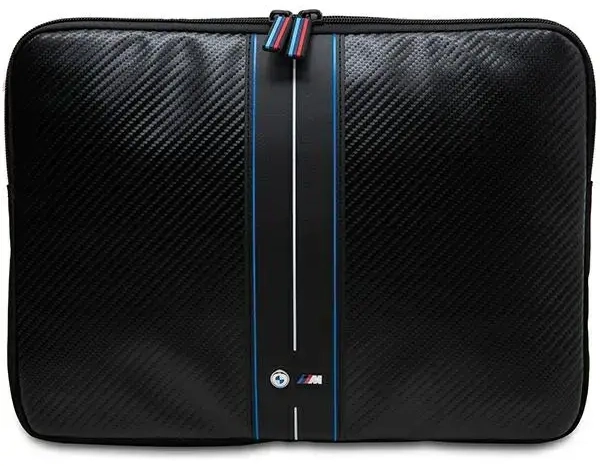 BMW Sleeve BMCS14COMSCAKL 14" czarny|black Carbon Blue Stripes