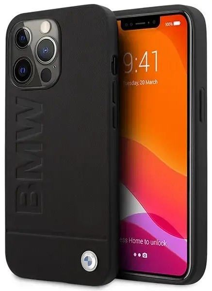 Etui BMW BMHMP14LSLLBK iPhone 14 Pro 6,1" czarny|black hardcase Signature Logo Imprint Magsafe