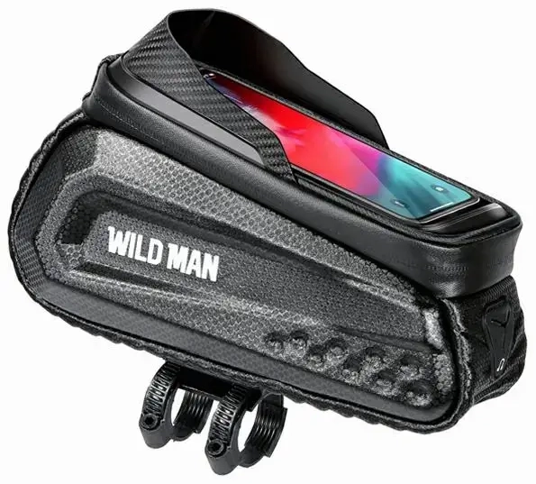 Etui|uchwyt rowerowy WILDMAN L E10S sakwa na ramę czarna|black