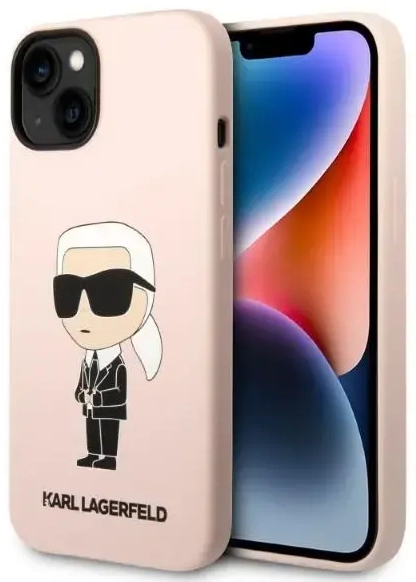 Karl Lagerfeld KLHMP14MSNIKBCP iPhone 14 Plus 6,7" hardcase różowy|pink Silicone Ikonik Magsafe