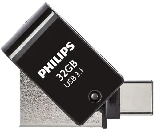PHILIPS USB 3.1 | USB-C mälupulk Midnight black 32GB