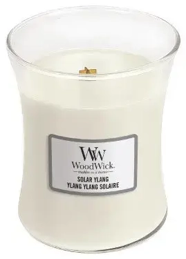 WoodWick Solar Ylang kvapioji žvakė su medine dagtimi 275 g