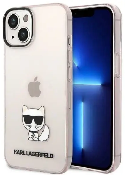 Karl Lagerfeld KLHCP14MCTTRI iPhone 14  Plus | 15 Plus 6,7" hardcase różowy|pink Transparent Choupette Body