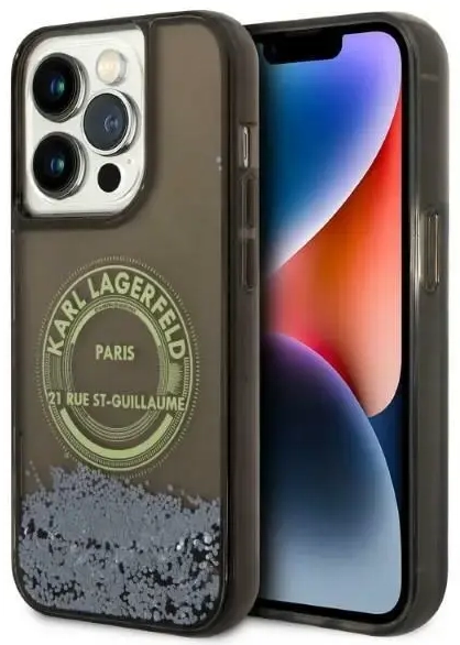 Karl Lagerfeld KLHCP14LLCRSGRK iPhone 14 Pro 6,1" czarny|black hardcase Liquid Glitter RSG