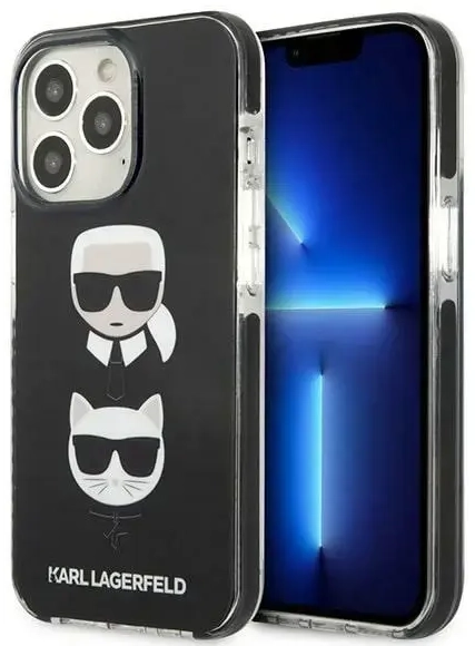 Karl Lagerfeld KLHCP13XTPE2TK iPhone 13 Pro Max 6,7" hardcase czarny|black Karl&Choupette Head