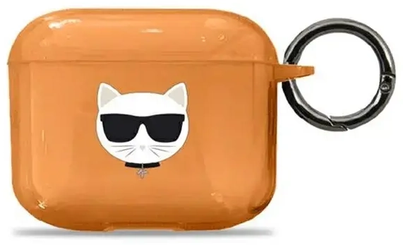 Karl Lagerfeld KLA3UCHFO AirPods 3 cover pomarańczowy|orange Choupette