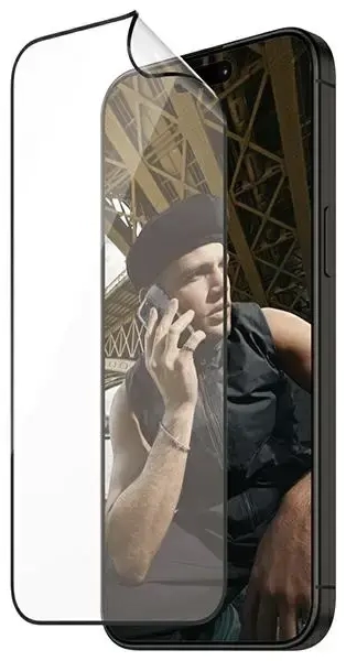 PanzerGlass Matrix D3O UWF ekraanikaitse telefonile iPhone 15 Pro 6.1 Ultra-Wide-Fit rPET ekraanikaitse Easy Aligner kaasas 2818 hübriid
