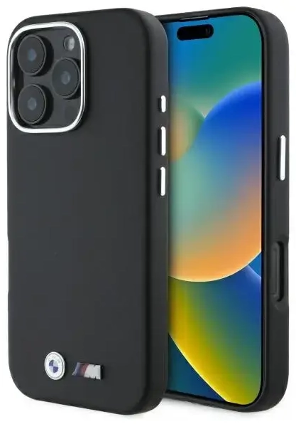 BMW BMHMP16X23PMWK iPhone 16 Pro Max      6.9" czarny|black hardcase M Smooth Full Wrapped Metal MagSafe