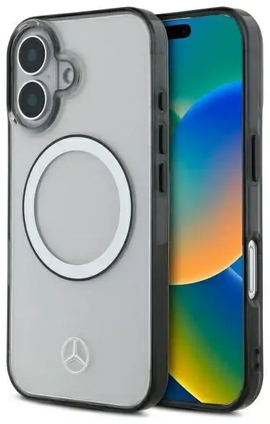 Mercedes MEHMP16S23HUOKC iPhone 16 6.1"   transparent hardcase Printed logo MagSafe
