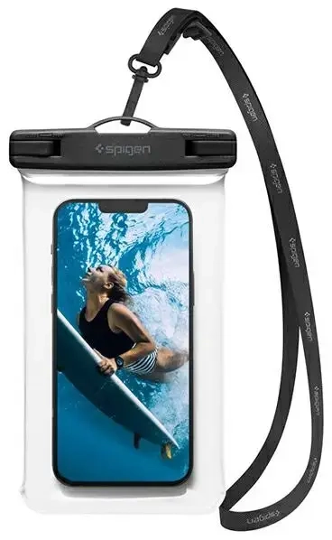 Spigen Ūdensnecaurlaidīgs futrālis A601 Universal Przezroczysty| kristāldzidrs  AMP04526