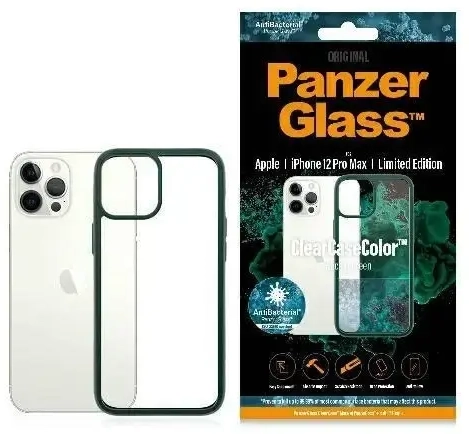 PanzerGlass ClearCase case for iPhone 12 Pro Max - transparent and green