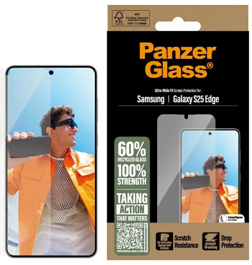 PanzerGlass защитное стекло Ultra-Wide Fit для Samsung Galaxy S25 Edge