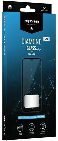MS Diamond Glass Edge Lite apsauginis stiklas telefonui iPhone 13 Pro Max 6.7" juodas per visą ekraną