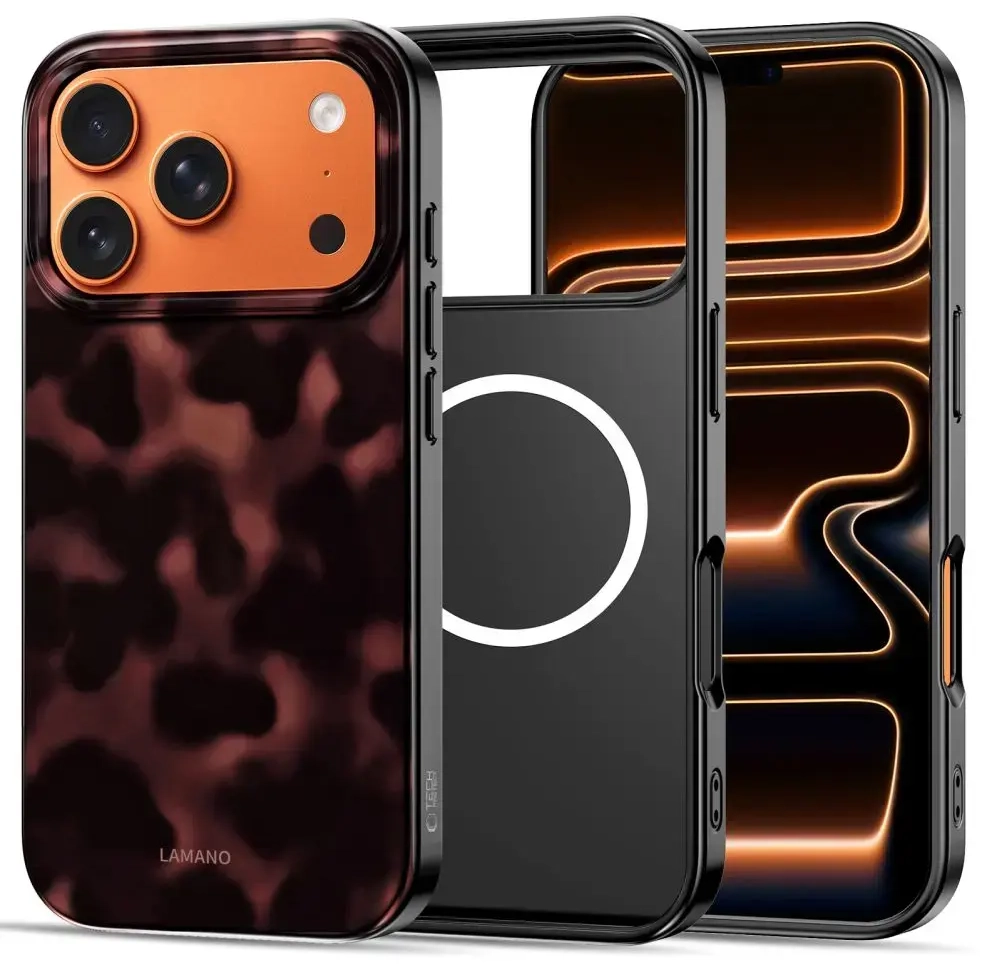 TECH-PROTECT LAMANO phone case with MagSafe support for Apple iPhone 17 Pro black