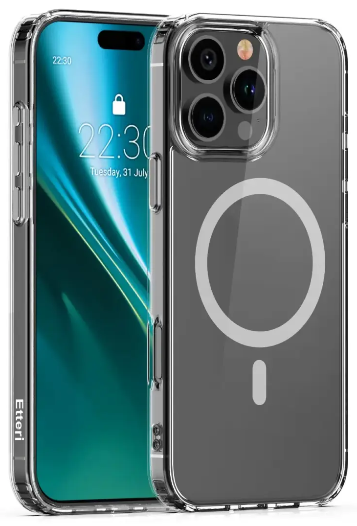Etteri Color Mag phone case with MagSafe support for iPhone 16 Pro Max gray