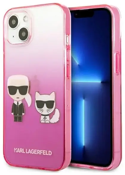 Karl Lagerfeld KLHCP13STGKCP iPhone 13 mini 5,4" hardcase różowy|pink Gradient Ikonik Karl & Choupette