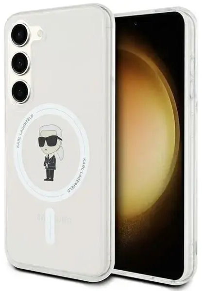 Karl Lagerfeld KLHMS24SHFCKNOT S24 S921 transparent hardcase IML Ikonik MagSafe