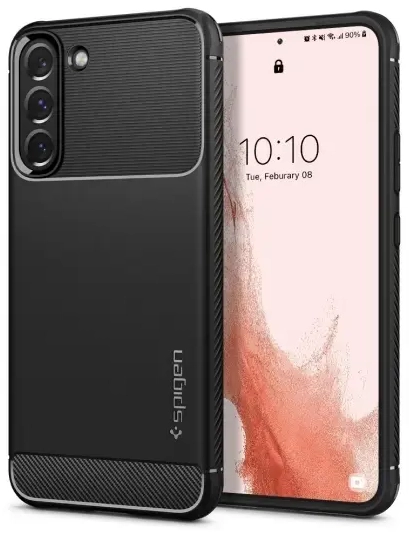 Maciņš SPIGEN Rugged Armor ACS03986 priekš Samsung Galaxy S22 - Matēts melns
