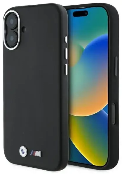 BMW BMHMP16M23PMWK iPhone 16 Plus 6.7"    czarny|black hardcase M Smooth Full Wrapped Metal MagSafe