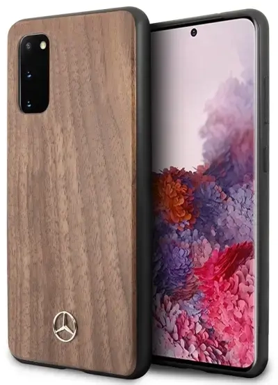 Mercedes MEHCS62VWOLB S20 G980 hard case brązowy|brown Wood Line Walnut