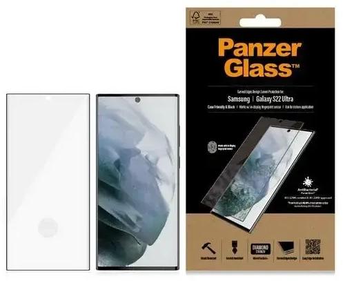 PanzerGlass Ultra-Wide Fit Fingerprint aizsargstikls telefonam Samsung Galaxy S22 Ultra 5G