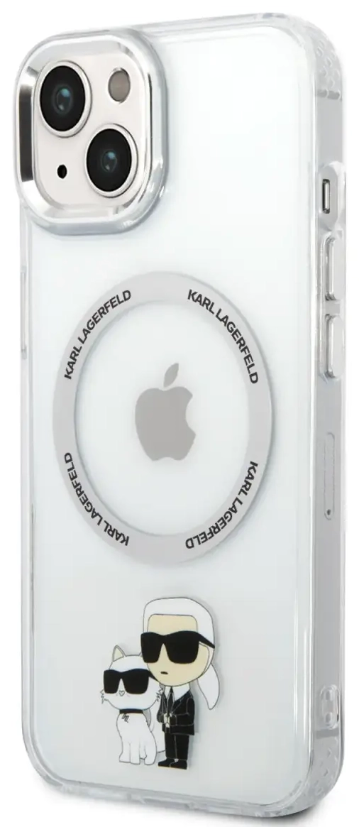Karl Lagerfeld IML Karl and Choupette NFT MagSafe Case for iPhone 15 Transparent