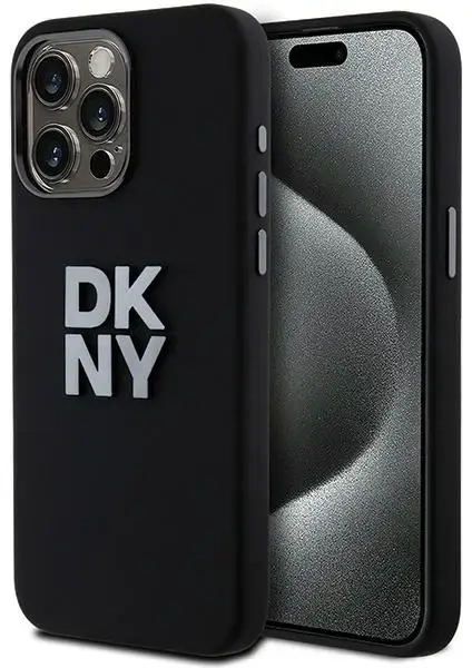 DKNY DKHCP15LSMCBSK iPhone 15 Pro 6.1" czarny|black hardcase Liquid Silicone Metal Logo
