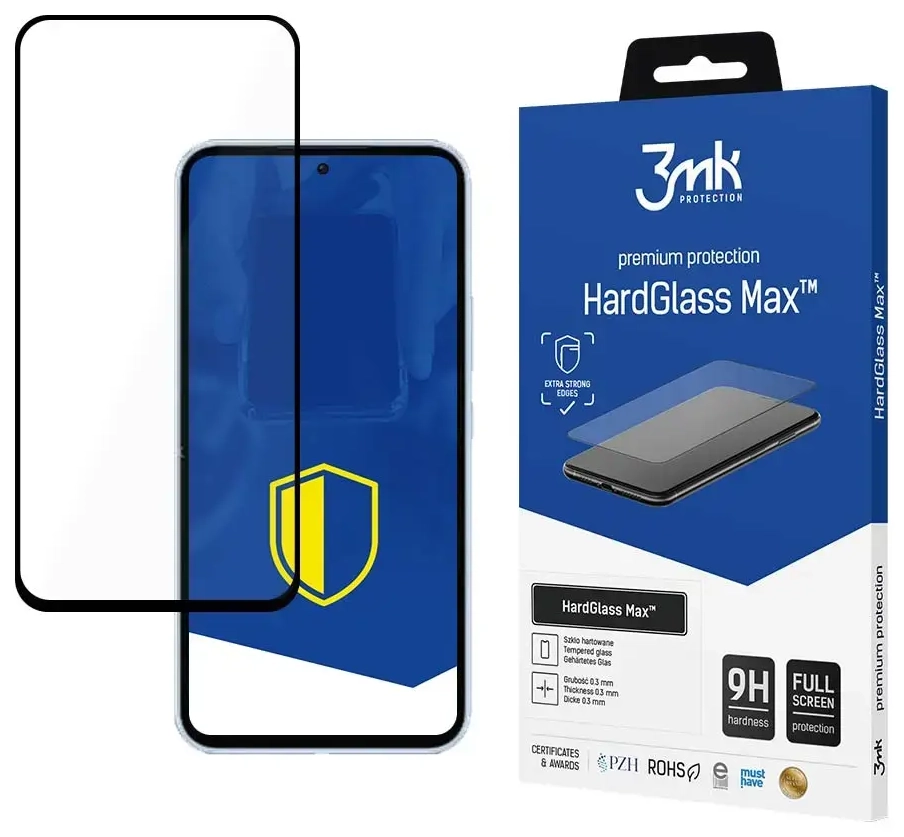 3mk HardGlass Max grūdintas apsauginis stiklas telefonui Samsung Galaxy A54 5G (A546) su montavimo rėmeliu