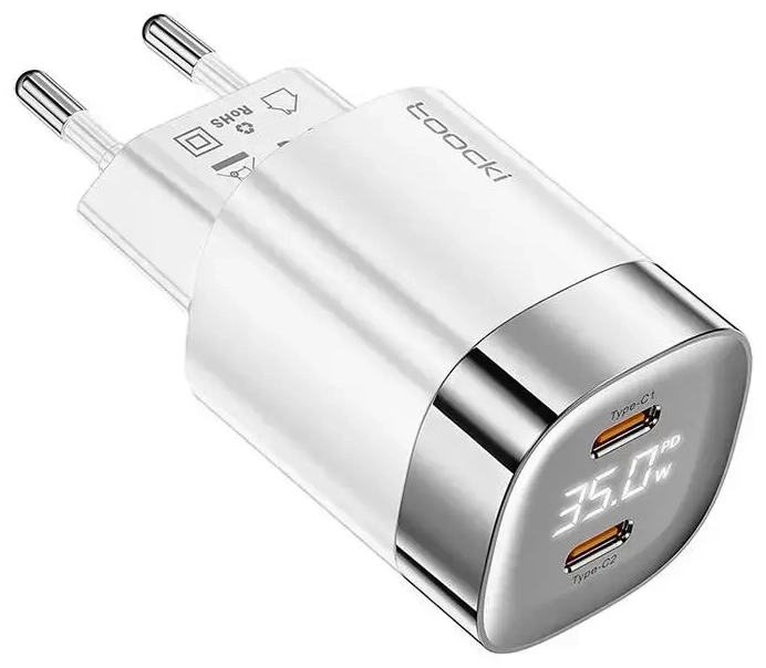 Toocki Charger tīkla lādētājs | 35W | GaN | USB-C | balts