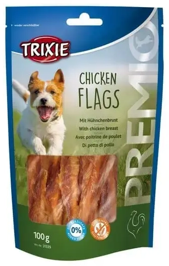 Treats for dogs - Trixie Premio Dog Snack Chicken Flags, 100g