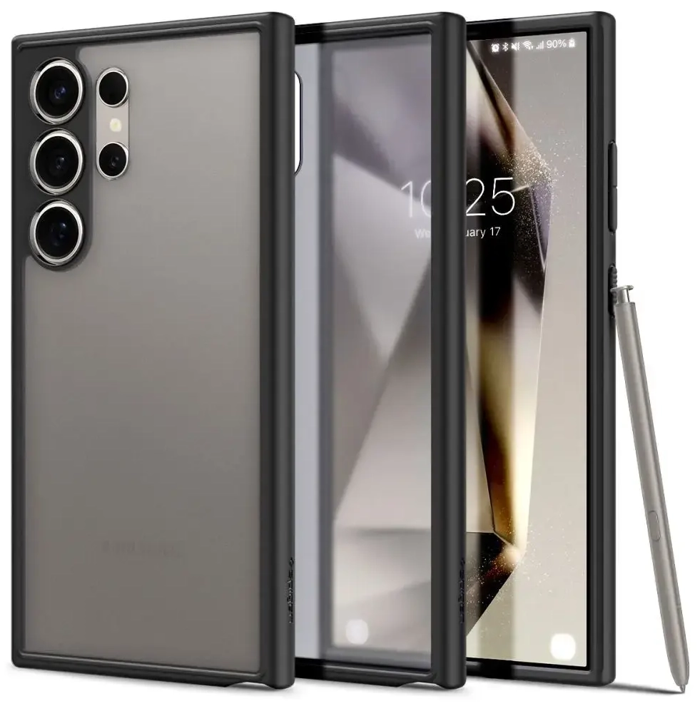 Spigen Ultra Hybrid case for Samsung Galaxy S24 Ultra - transparent and black