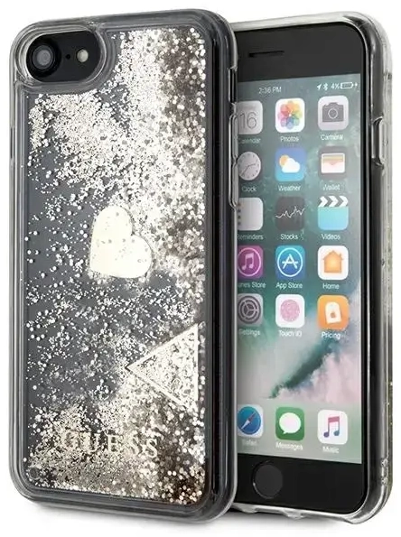 Guess GUOHCI8GLHFLGO iPhone 7|8|SE 2020 |SE 2022 gold|złoty hard case Glitter Charms