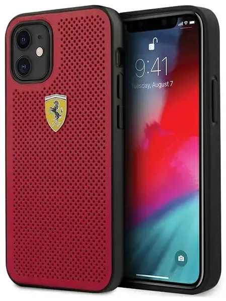 Ferrari FESPEHCP12SRE Off Track Silicone Case For Apple iPhone 12 Mini Red