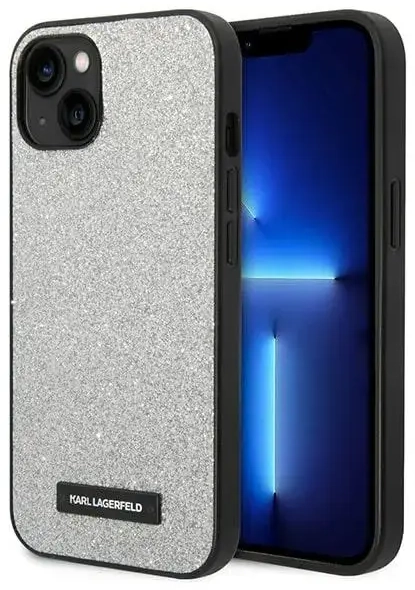 Karl Lagerfeld KLHCP14MG2ELS iPhone 14 Plus 6,7" hardcase srebrny|silver Glitter Plaque Logo
