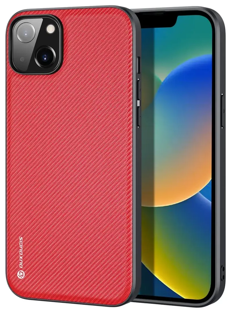 Dux Ducis Fino case cover made of nylon for iPhone 14 Plus red