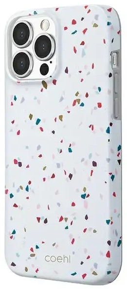 UNIQ etui Coehl Terrazzo iPhone 13 Pro | 13 6,1" biały|natural white