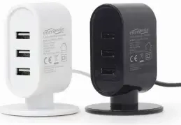 EnerGenie USB Desktop Charger tīkla lādētājs | USB-A | melns, balts