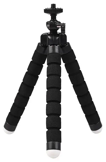 A tripod for a phone and a selfie camera with a tripod
