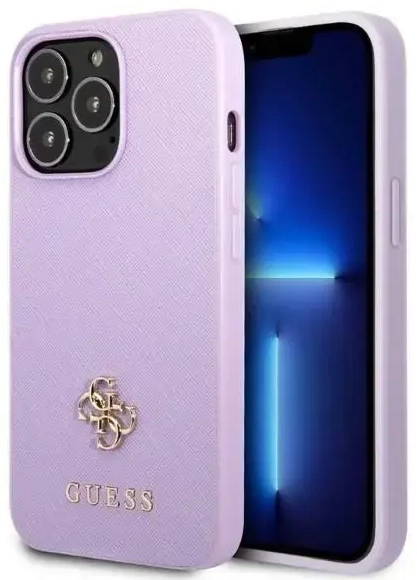 Guess GUHCP13XPS4MU iPhone 13 Pro Max 6,7" purpurowy|purple hardcase Saffiano 4G Small Metal Logo