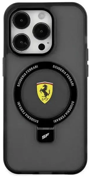 Ferrari FEHMP15MUSCAK iPhone 15 Plus | 14 Plus 6.7" czarny|black hardcase Ring Stand 2023 Collection MagSafe