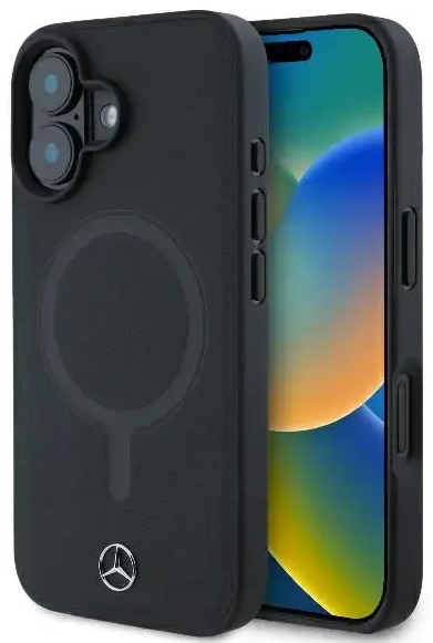 Mercedes MEHMP16M23RCMK iPhone 16 Plus 6.7" czarny|black hardcase Smooth Leather MagSafe