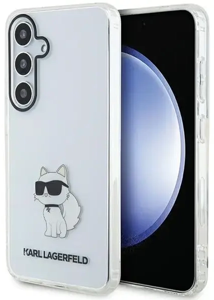 Original Pouch KARL LAGERFELD hardcase IML Choupette KLHCS24SHNCHTCT for Samsung Galaxy S24 transparent