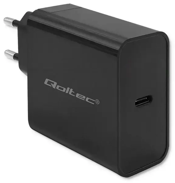 Qoltec Super Quick kelioninis įkroviklis | 65W | PD | USB-C