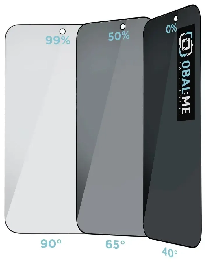 OBAL:ME Privacy 5D Glass Ekraanikaitseklaas mudelile Apple iPhone 17 Pro Max Black