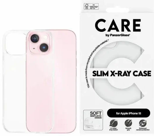 CARE by PanzerGlass Slim X-Ray Case iPhone 15  6,1" przezroczysty|transparent 1433