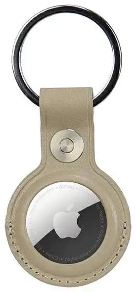Audi etui Synthetic Leather AirTag beżowy|beige AU-ATKR-Q3|D1-BG