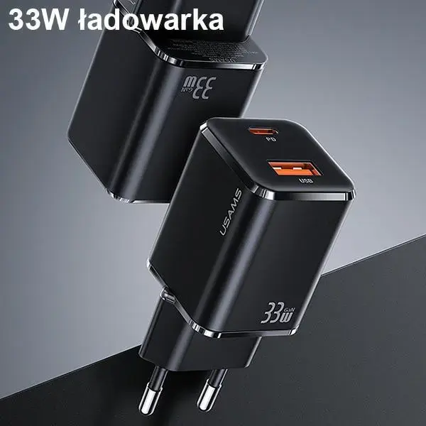 USAMS US-CC144 tīkla lādētājs | 33W | PD3.0, QC3.0 | USB-C, USB-A | balts