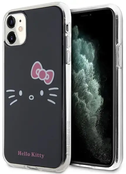 Hello Kitty HKHCN61HKHLK iPhone 11 | Xr 6.1" czarny|black hardcase IML Kitty Face