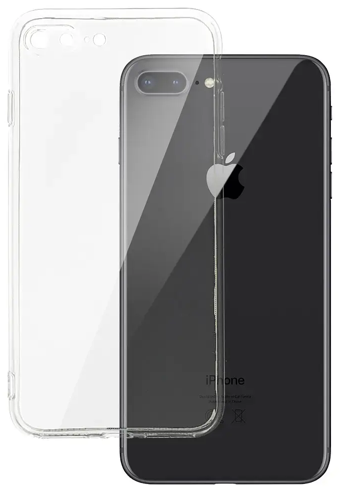Back Case 2 mm telefoni ümbris iPhone 7 Plus | iPhone 8 Plus läbipaistev