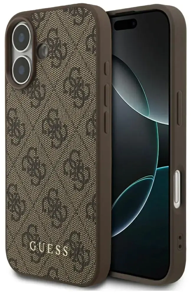 Guess 4G Classic чехол для телефона iPhone 17 коричневый